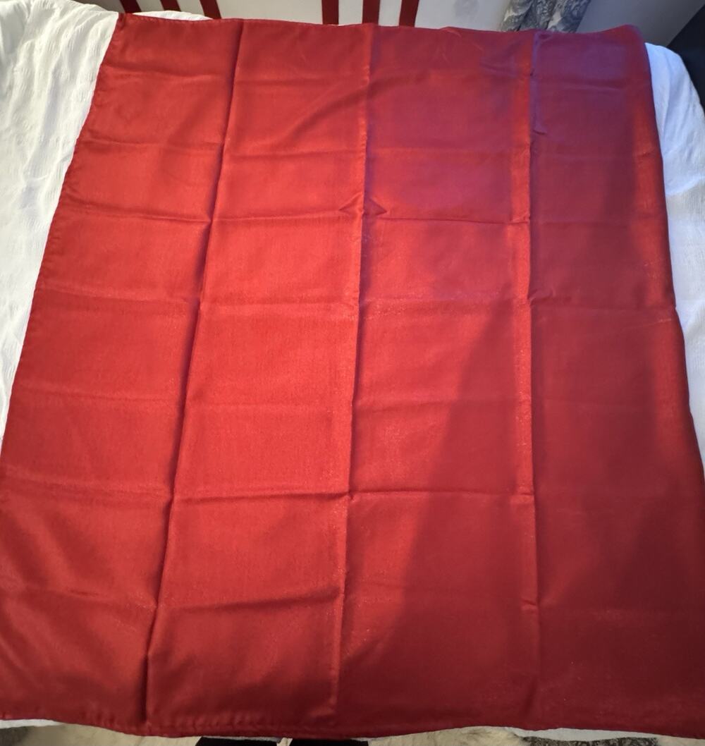 Red Sparkly Table Cloth Christmas Holiday Home Decor Festive